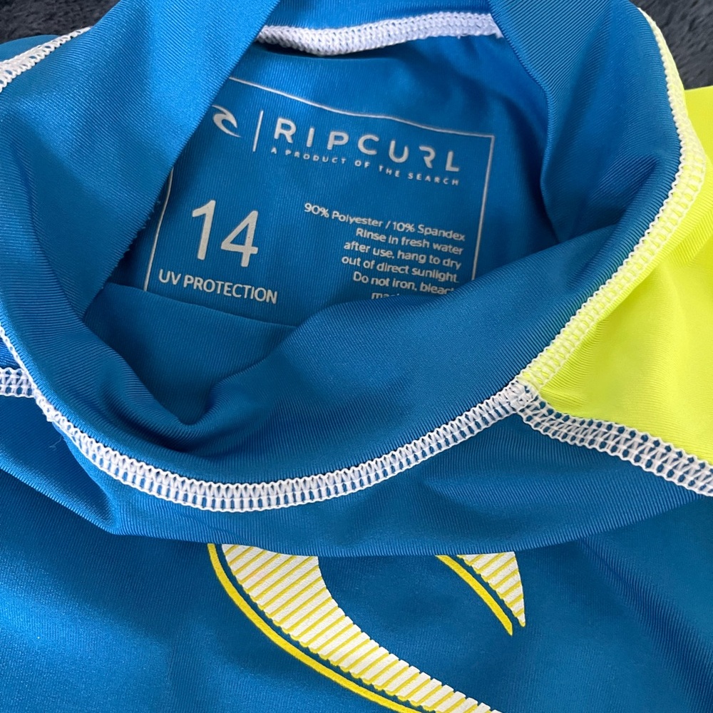 Rip Curl Kids Swim Shirt - Blue and Yellow